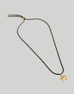 Madewell Star Cord Choker Necklace -Madewell Sales NL568 BK5229 d1