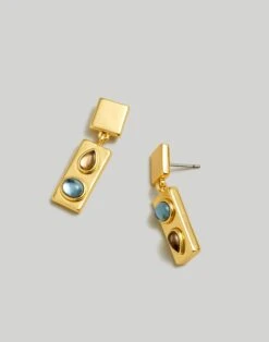 Madewell Glass Stone Statement Earrings