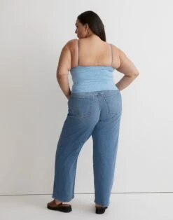 Madewell Plus MWL Flex Sweetheart Crop Tank Top In Gingham -Madewell Sales NL591 KF6082 d2