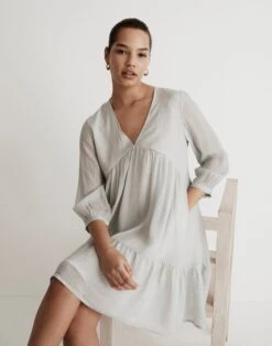 Madewell X Reistor V-Neck Mini Dress