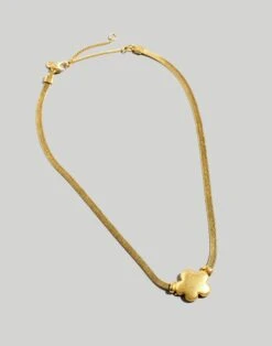 Madewell Puffy Charm Herringbone Necklace -Madewell Sales NM331 ED0747 d1